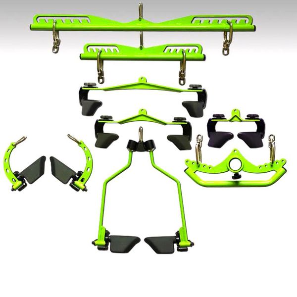 

accessories adjustable 8 pieces fitness grips bicep tricep press down bar lat pull handle home gym cable machine attachment