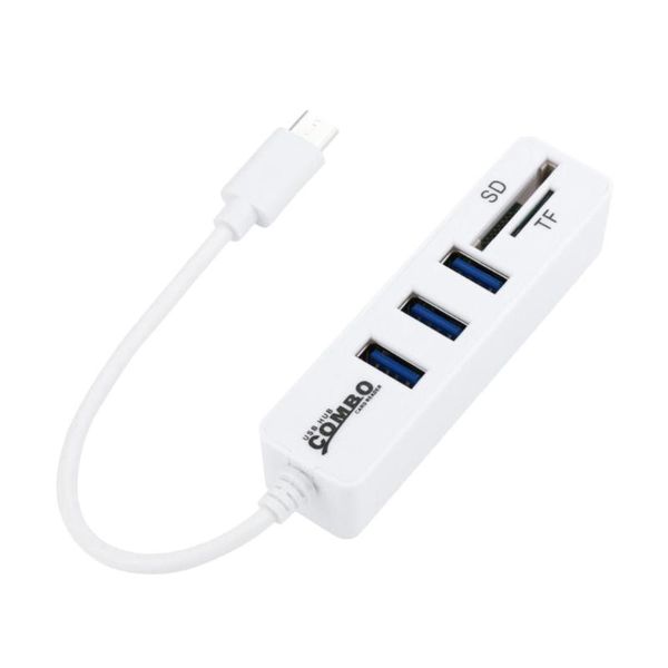 

hubs 5 in 1 type c to 3 ports usb hub 2.0 adapter with sd tf card reader