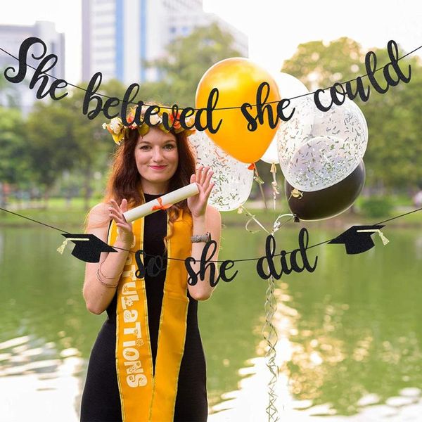 

decorative objects & figurines graduation party decorations glitter congrats banner grad supplies
