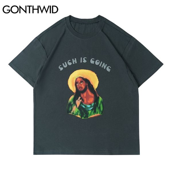 

oversized tshirts streetwear hip hop cartoon painting print tees shirts hipster harajuku loose casual summer 210602, White;black