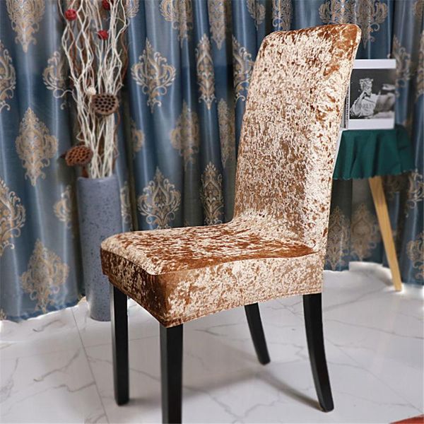 

chair covers 1 piece cover shiny velvet fabric stretch spandex elastic slipcover seat case for dining room wedding el banquet