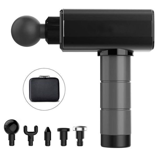 

massage gun gun,percussion massagers for effective deep tissue muscle with 5 heads / portable case, powerful quiet-black