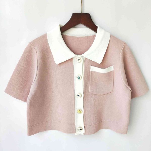 

59% off factory outlet store summer lapel short knitted cardigan for women, White;black