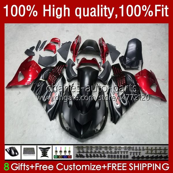 Kawasaki Red Black ZZR1400 ZX 14R 2006 2007 2008 2009 2010 2011 49HC.48 ZX-14R ZZR-1400 ZX14R 06 07 08 09 10 11 PERSERING