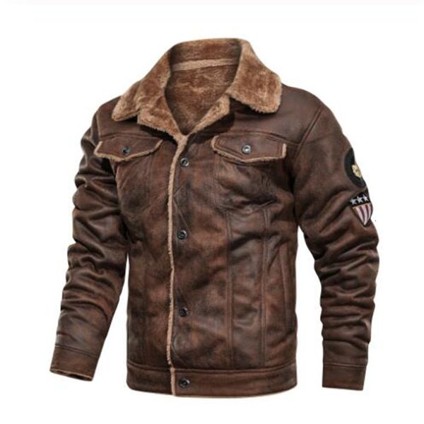 

biker faux outerwear 2021 mens leather jackets motorcycle fashion stand collar zipper pockets vintage pu coats 4dcx, Black