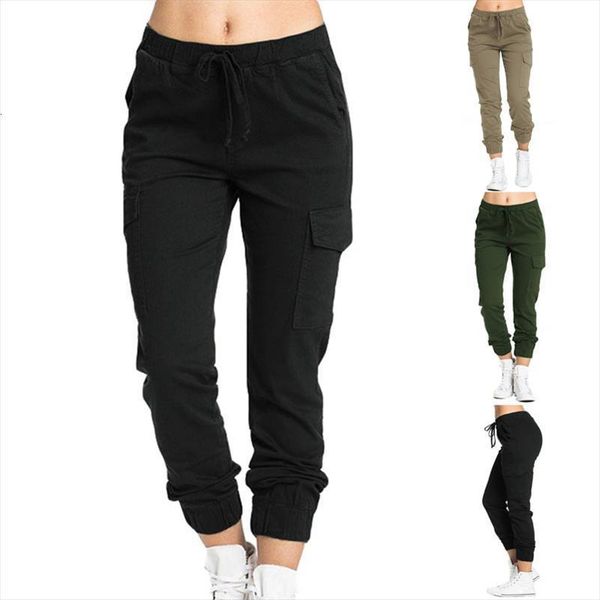 

cargo pants, lightweight drawstring women capris elastic waist hip hop jogger with pockets style, Black;white