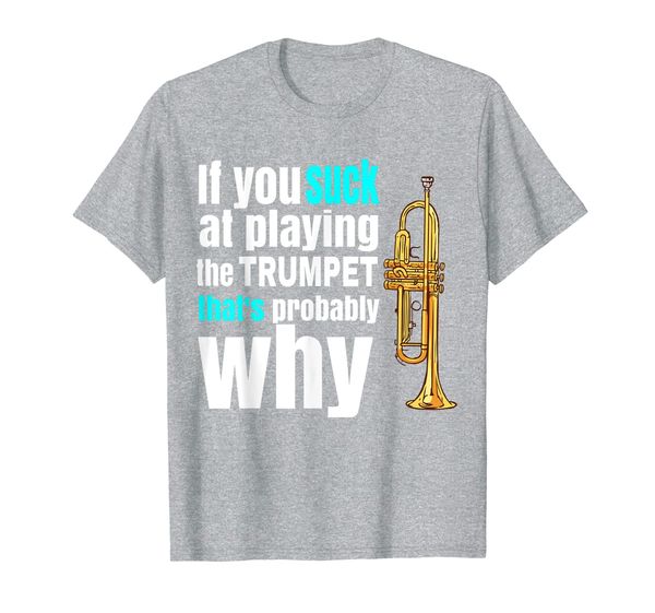 

marching, concert, jazz band musician funny trumpet t-shirt, White;black