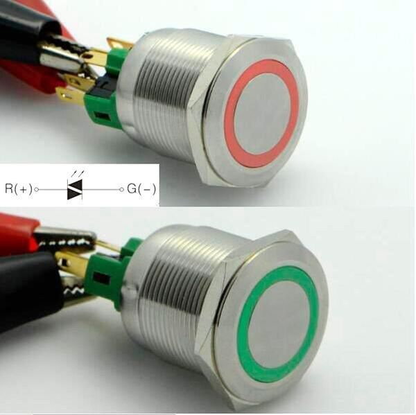 

smart home control elewind 22mm bi-color momentary push button switch(pm221f-11e/r-g/12v/s,ce,rohs)