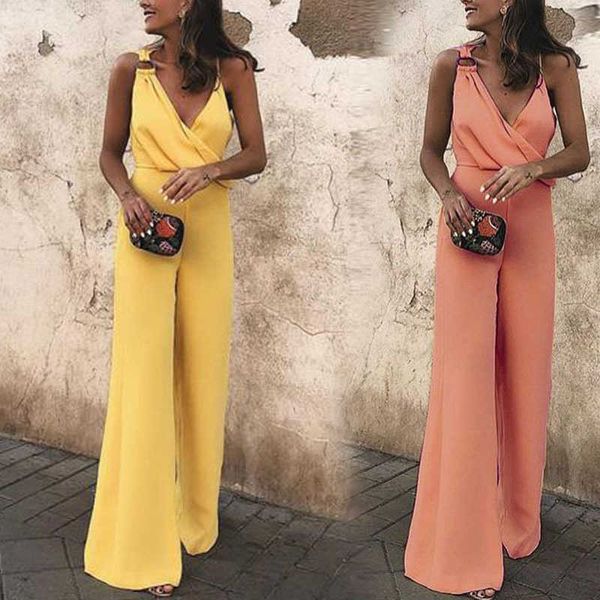 

luxury evening dress 2021 women's deep v suspender slim jumpsuit, Black;gray