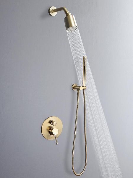 

bathroom shower sets concealed set el and cold all copper embedded wall