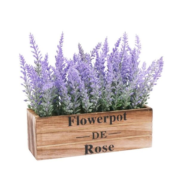 

diy handmade artificial lavender pot simulation fake flower plant home decor 57bb