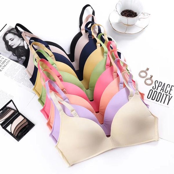 

bras sets for women push up bra set wire lingerie seamless bralette bh 3/4 cup cotton comfortable female underwear, Red;black