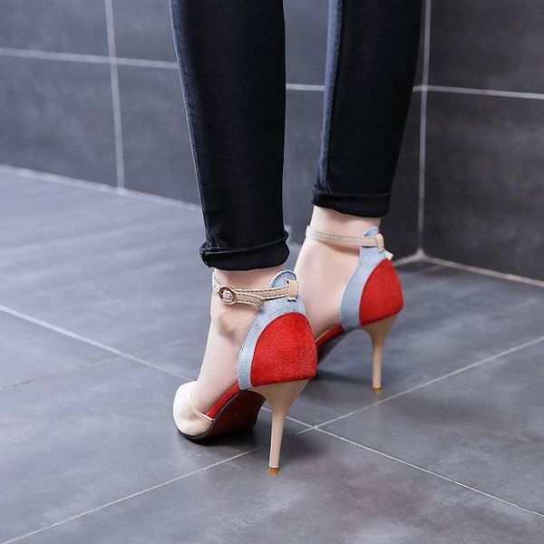 

dress shoes high-heeled women with 2021 summer and autumn korean version shows thin shallow sandal women's, Black