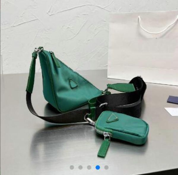 

fashion re edition 2pcs/set nylon shoulder bag designer wallet women crossbody bags hobo came purse black baguette package triad clutch come
