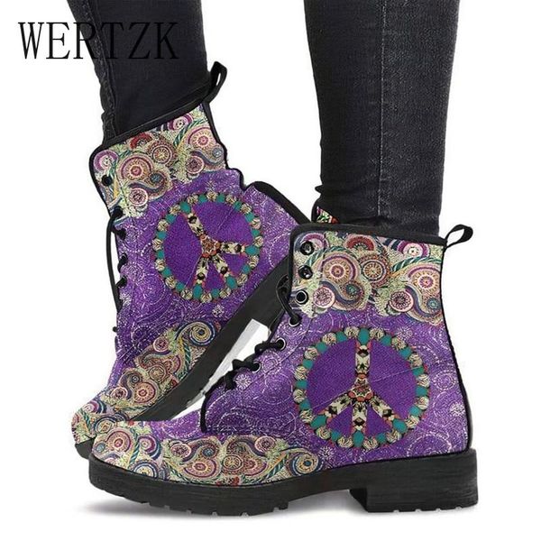 

boots handmade shoes peace mandala purple vegan womens handcrafted lace up tall fashion women boho, Black