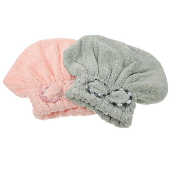 

shower caps 2pcs comfortable bathing hats lovely hair dry drying towels