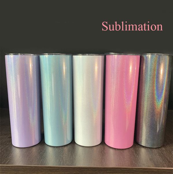 

2021 new arrival glitter sublimation tumbler 20oz glitter skinny tumblers glitter stainless steel tumbler sublimation skinny tumbler