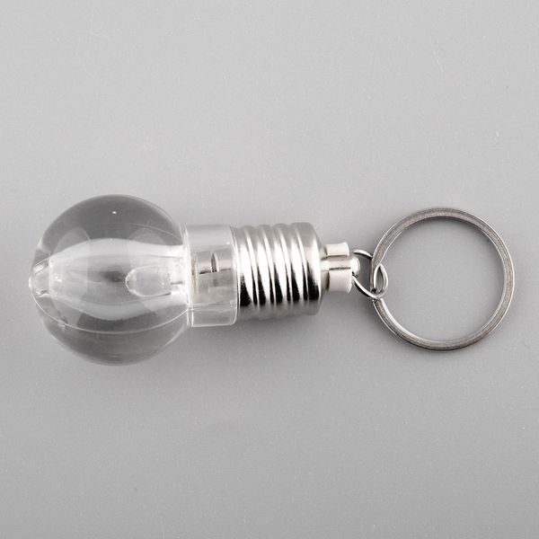 

2021 bright colorful bulbs keychain / lamp beads key ring / small pendant lamp / couple key chain, Silver