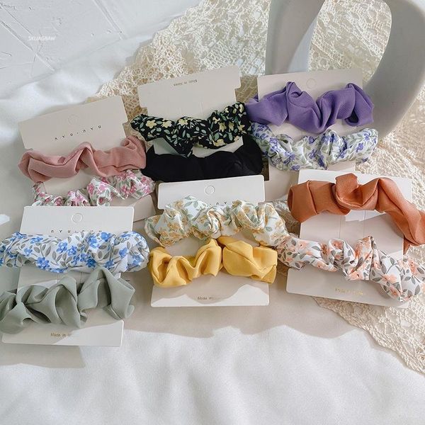 

hair accessories 2pcs/lot scrunchie women simplicity elegant elastic band scrunchies girls elasticity ties