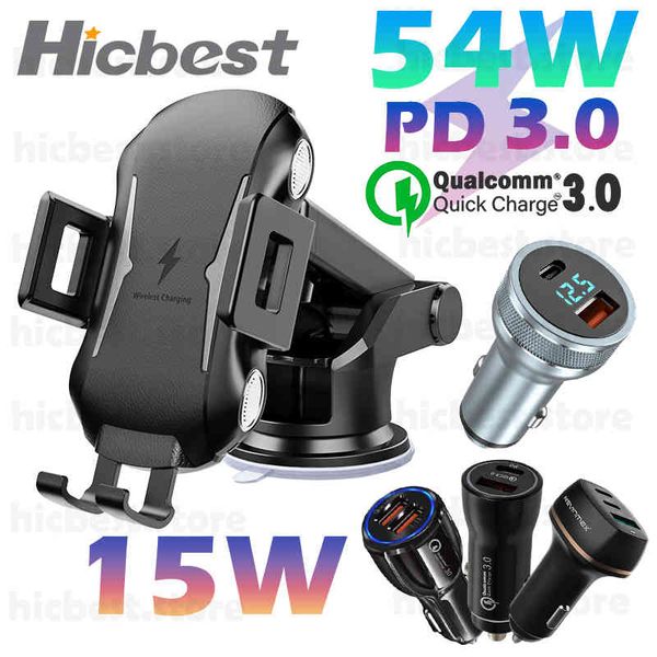 

15w wireless mount samsung s20 ultra note 20 note10 s10 induction car charger phone holder for iphone 12 se 11 8