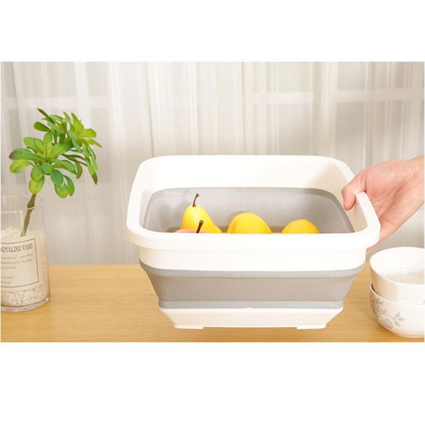 

foldable bucket car wash bucket outdoor foldable basin fishing camping car vegetable fruit basin household cleaning qylied