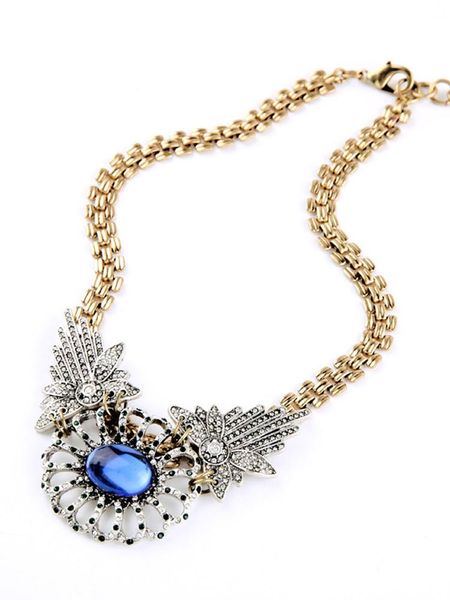 Colares pendentes european clássico colar azul garçol de gargantilha de joias por atacado presente de natal sem pedido mínimo
