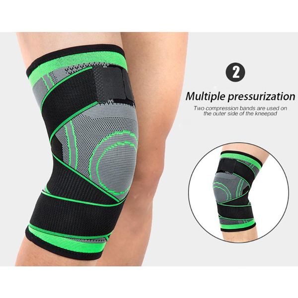 

elbow & knee pads basketball sports knitted kneepad fitness running elastic bandage strap brace compression riding protector 1pcs, Black;gray
