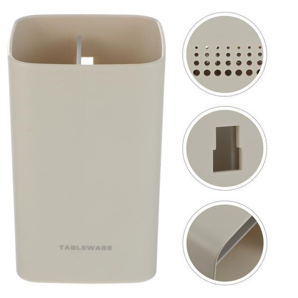 

chopsticks 1pc multi-function utensil holder wall mount chopstick organizer (white)