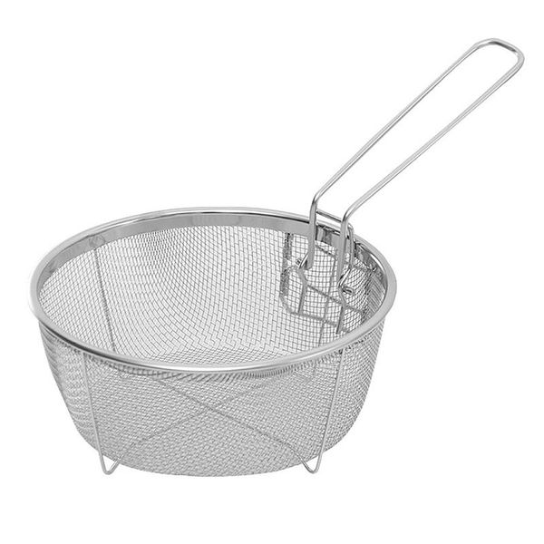 

storage baskets 1pcs stainless steel fry oil frying fried basket with single handle mesh noodle dumplings food colander