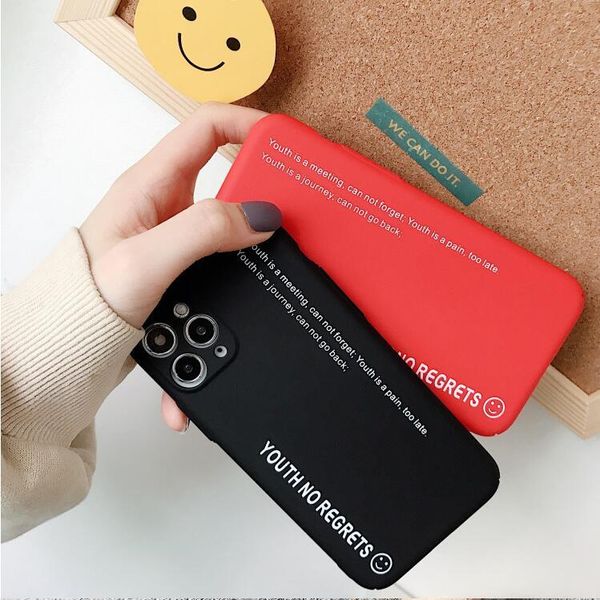 

pure color english alphabet mobile phone case for iphone 11max/6s/8 iphone 7plus xr oil injection hard shell iphone 11 pro max