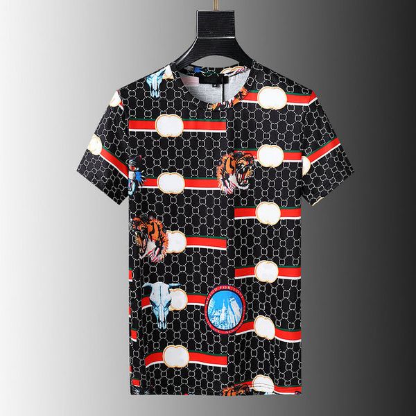 

2021 men's and women's fashion short tee casual street wear pure color printed cotton m-3xl#hsc03, White;black