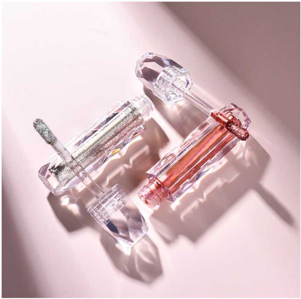 

storage bottles & jars 2ml clear lip gloss wand tube empty packaging mini plastic diamond bottle cosmetic lipgloss container transparent