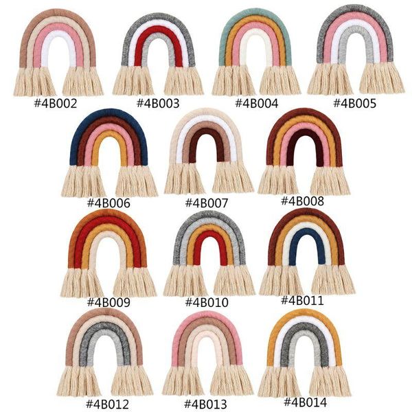 

macrame woven rainbow wall hanging for nursery dorm room decoration home decor accessories decorative objects & figurines