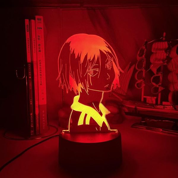 

night lights anime 3d volleyball juvenile led nightlight kozume kenma side face colorful touch bedroom decorative gifts light