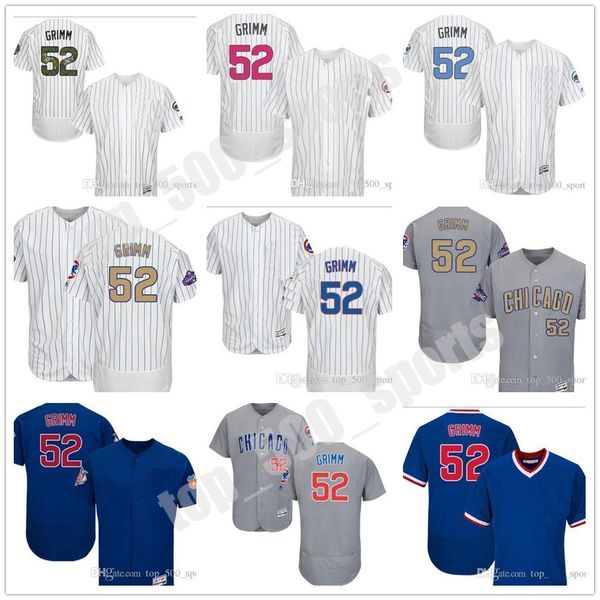 

custom men women youth jersey #52 justin grimm home blue grey white baseball jerseys, Blue;black