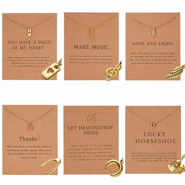 

chokers fashion tiny initial necklaces for women beating notes pendant necklace gold color wing love charm drop, Golden;silver