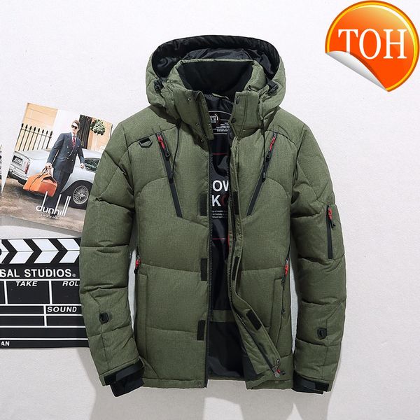 

autumn and winter men's 2021 jackets boys older children's down hooded warm new, Black