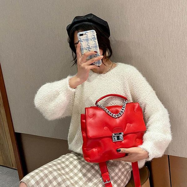 

brand designer shoulder bag tote luxury thick chains tote bags 2021new female leather crossbody bag fashion space cotton handbag