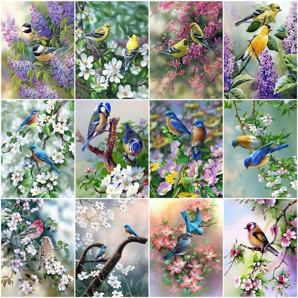 

paintings azqsd oil painting by number bird animal acrylic unique gift pictures on canvas handmade modern wall art