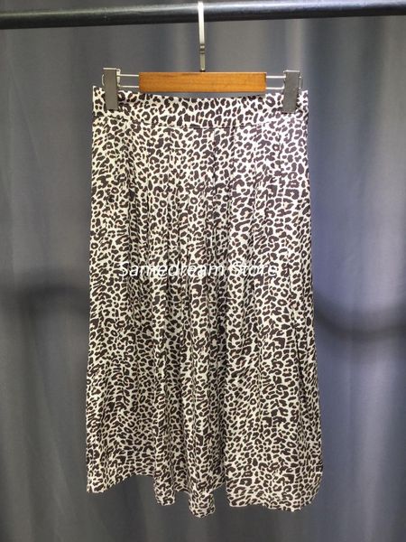 

skirts leopard print women skirt casual wild fashion lady midi 2021, Black