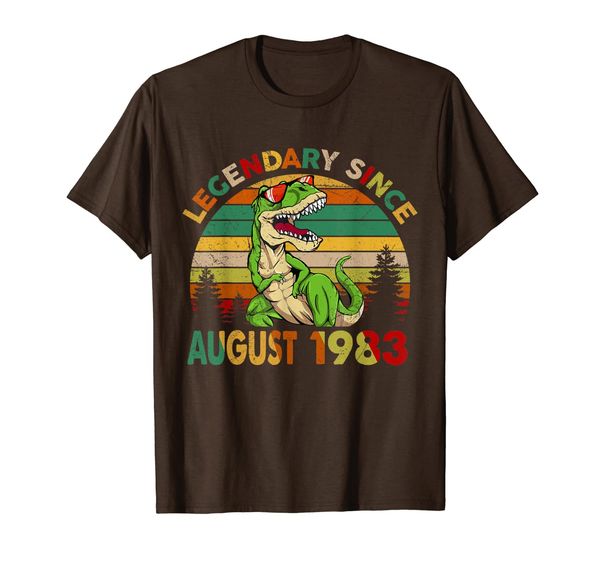 

legend since august 1983 shirt 36 years old dinosaur shirt, White;black