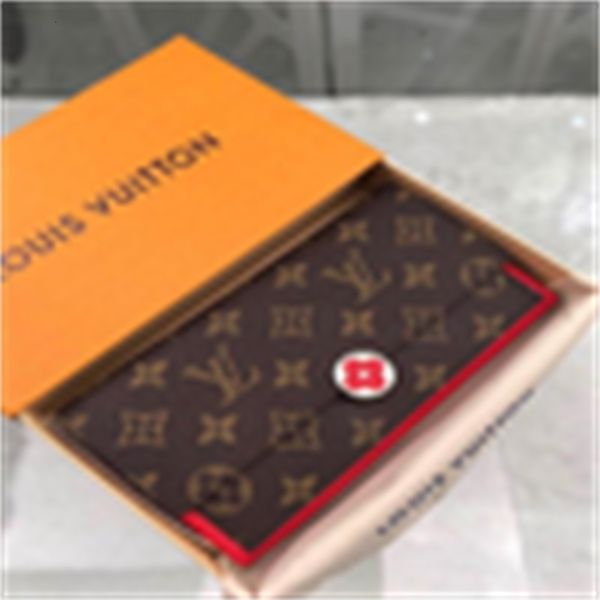 

phone brand pouches designer luxury holders m64585 presbyopia key wallet real purse leather compact card long wallets cases chain wallet clu, Red;black