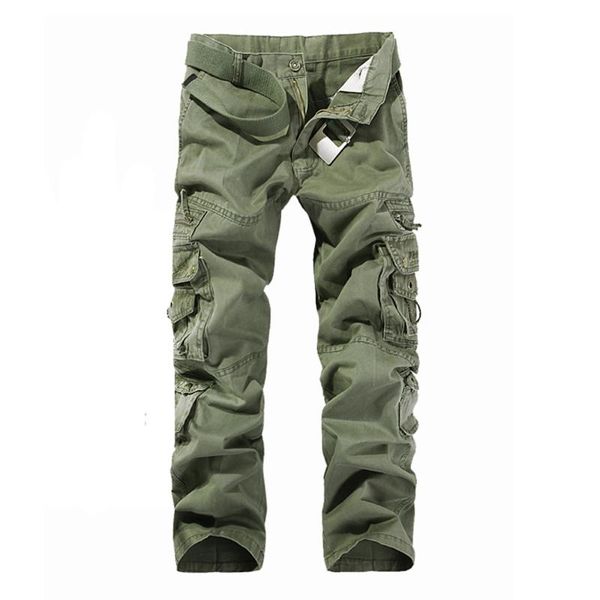 

men's pants casual military cargo work combat outdoor trousers, Black