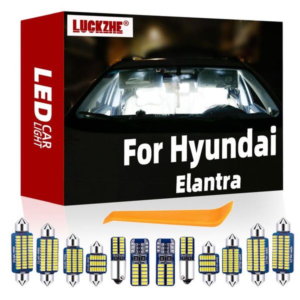 

emergency lights luckzhe canbus for elantra xd hd md ud ad 2001-2021 vehicle led interior light kit license plate lamp bulbs car