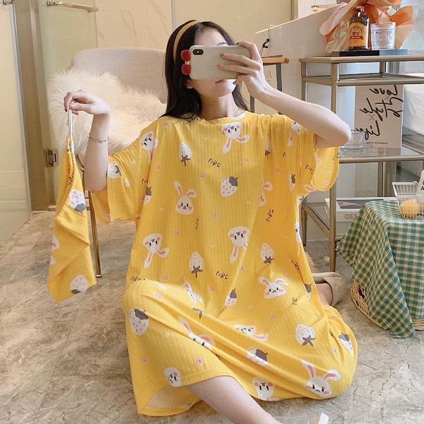 

women's sleepwear casual nightgown for female print cartoon o-neck kimono bathrobe gown soft rayon lounge wear loose intimate lingerie, Black;red
