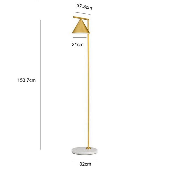 

nordic art black gold color stand lamp for study room lambader