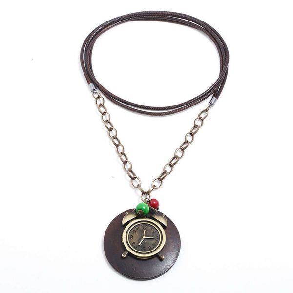 

necklace long yihan line wax jewelry alloy women's alarm clock sweater chain batch, Silver