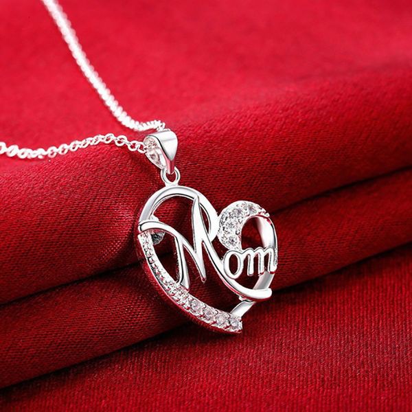 

necklaces pendants mother's day fashion mom letter love charms pendant the gift for mother, Silver