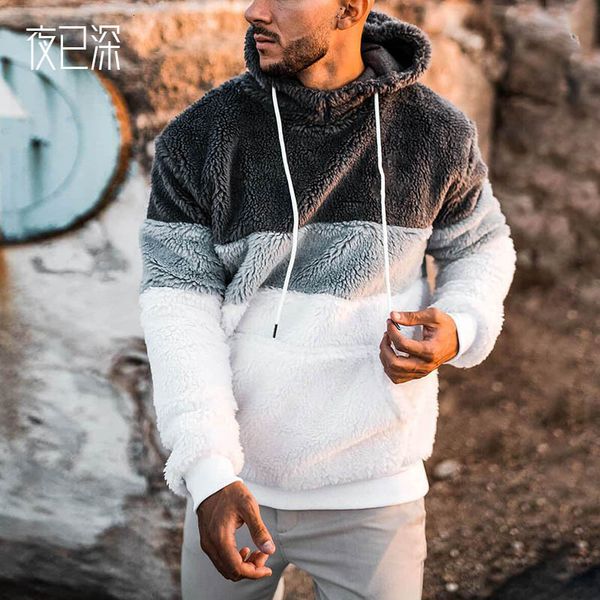 

2021 spring three color printed hooded casual men's wear, Gray;blue