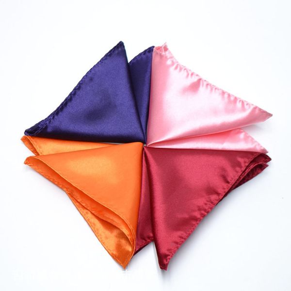 

men's suit solid color small square handkerchief men's pocket towel, White